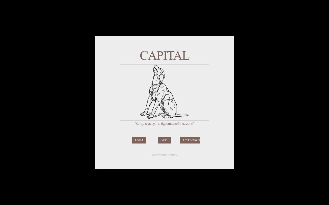 Carrd profile picture for @capital